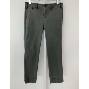 S-1 MILITARY KHAKI COTTON SPANDEX CROPPED PANTS SI